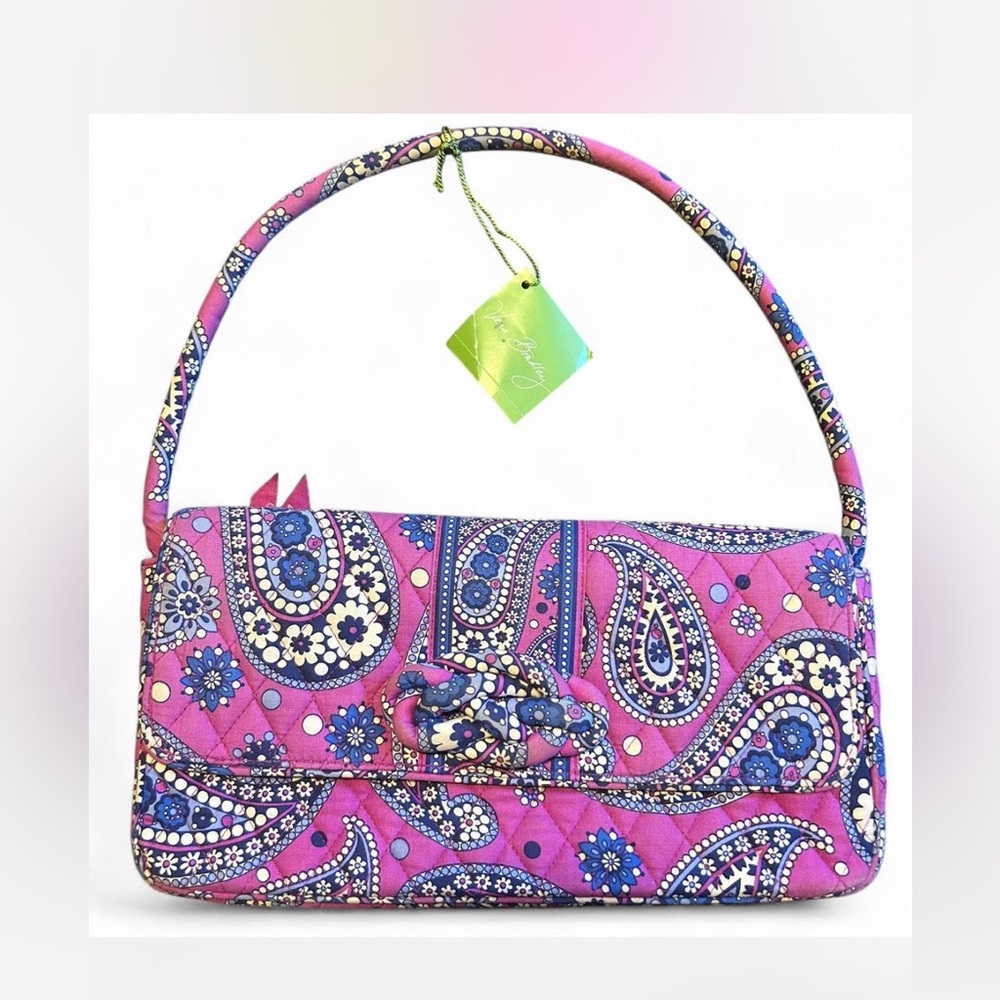 Vera Bradley Knot Just a Clutch/ Ziggy Zinnia pattern wallet or card case.